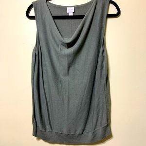 Chico's Green Draped Sleeveless Tank Top